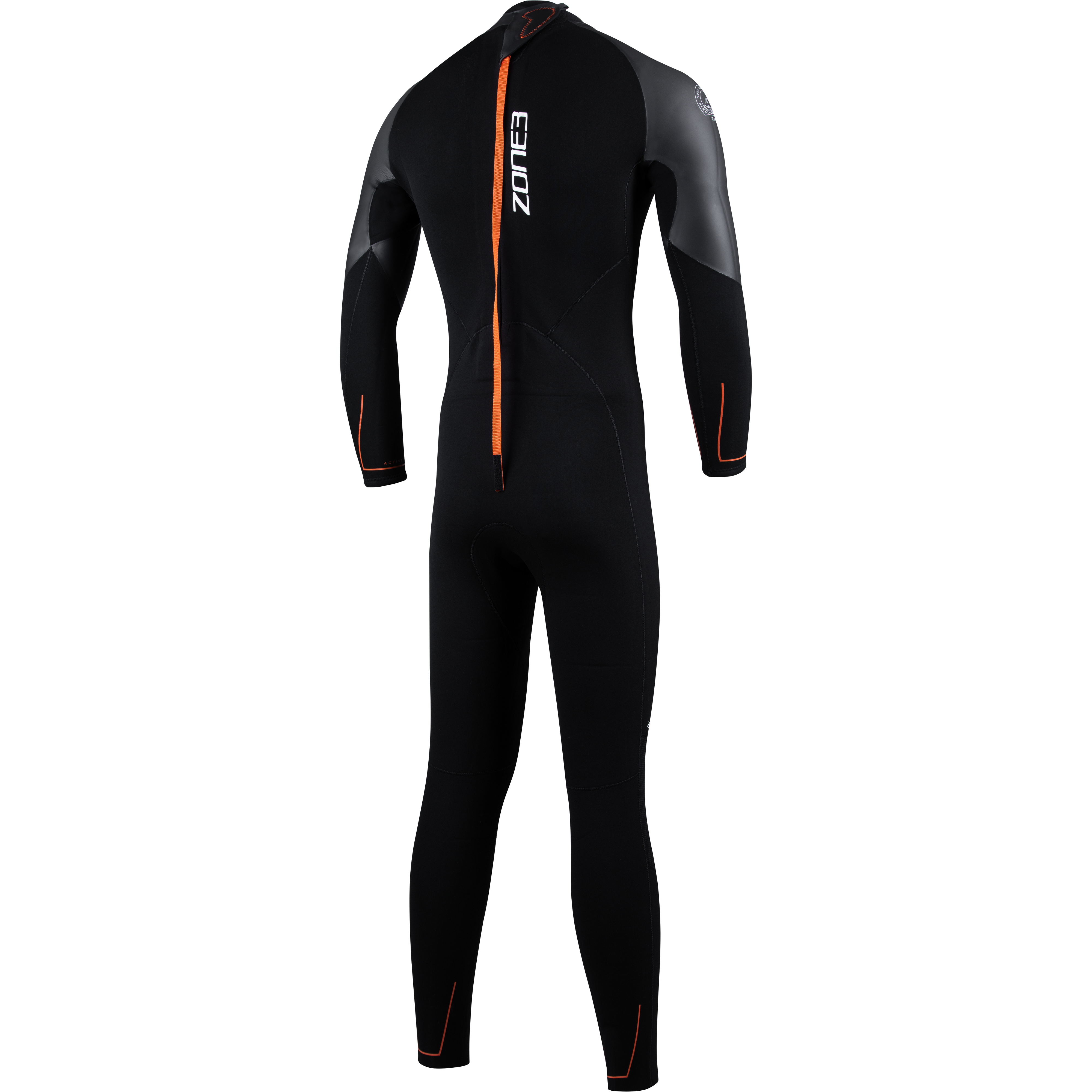 2025 ZONE3 Mens Active-Flex Wetsuit WS25MACTF101 - Black / Orange